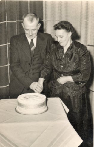 My maternal grandparents David Skinner Ramsay and Margaret Cruden celebrating their 25th wedding anniversary.