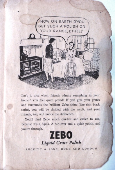 Zebo ad, from my grandmother's cook book