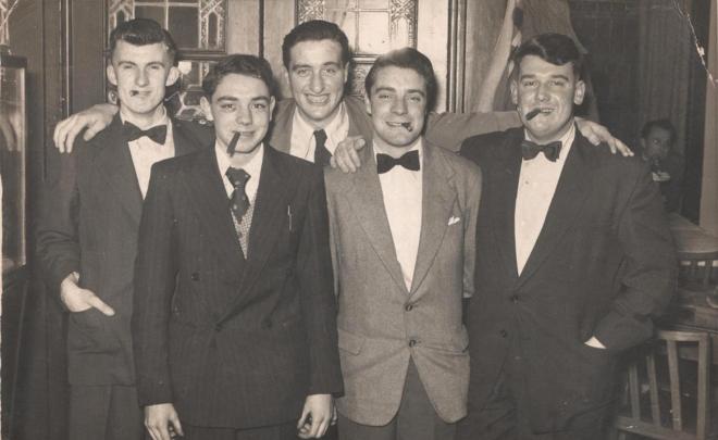 Out on the town; my Dad (far right) and friends, Kirkcaldy, Scotland, c. 1952. Photo: Leslie family archive.